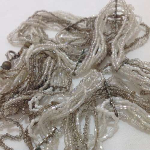 Exquisite vintage glass seed bead necklace