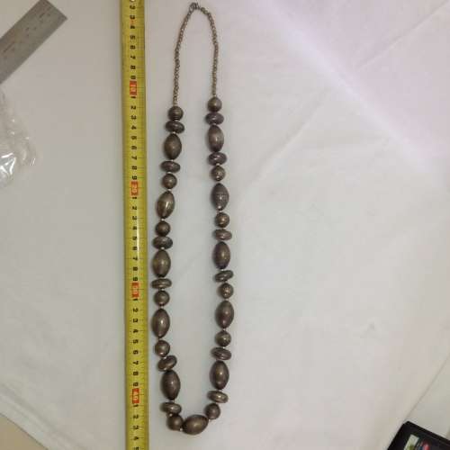 Stunning vintage metal beaded necklace - statement piece