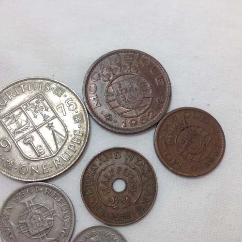 Collectible coins from Rhodesia, Mozambique and Mauritius 1955 to 1975