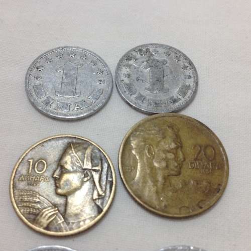 Collectible Yugoslavian coins 1953 to 1955