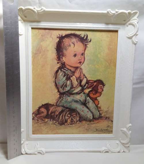 Vintage plastic framed prints Made in USA
