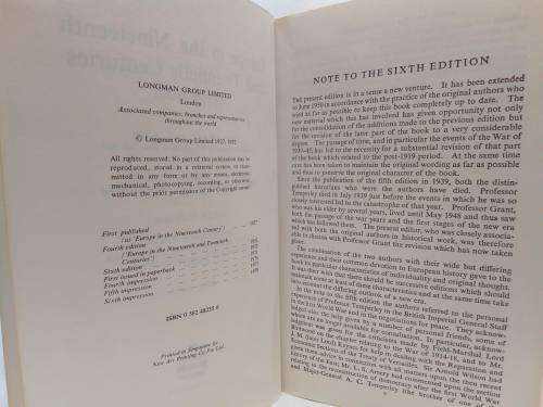 Europe in the nineteenth and twentieth centuries by Grant and Temperley