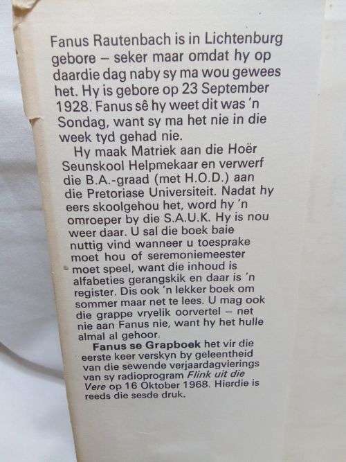 Fanus se grapboek, sêgoed vir alle geleenthede
