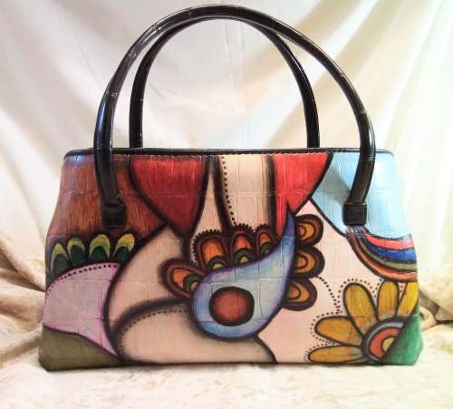 Once off handpainted vintage handbag - When exclusivity is what you are about..