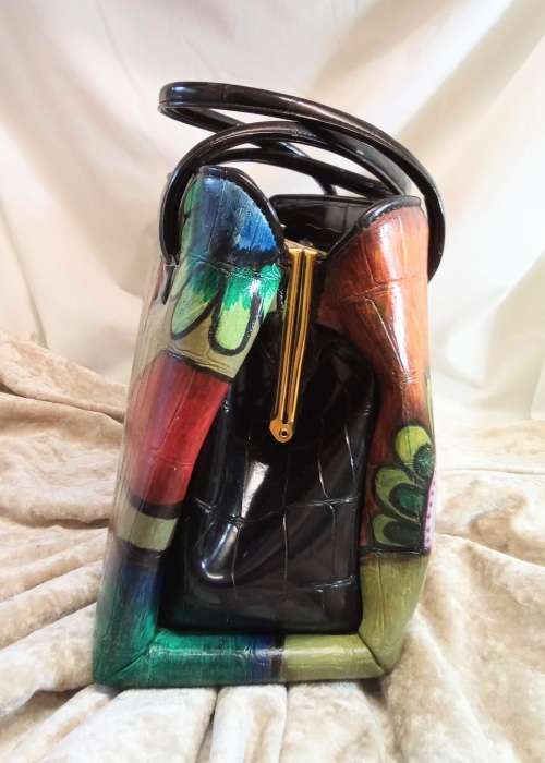 Once off handpainted vintage handbag - When exclusivity is what you are about..