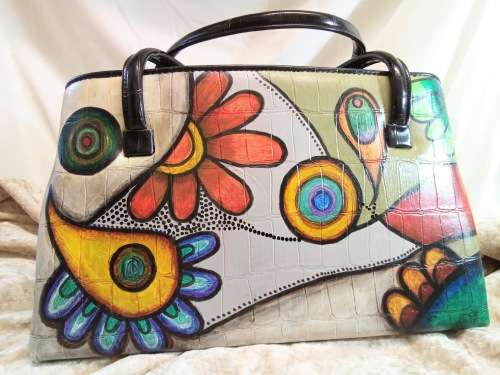 Once off handpainted vintage handbag - When exclusivity is what you are about..
