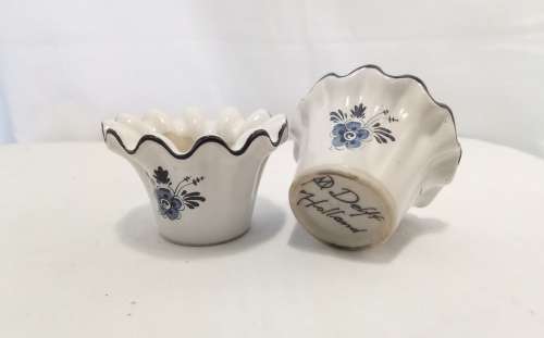 Tiny Delft candle holders