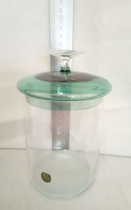 Vintage Hofmantorp lidded glass jar - Made in Sweden