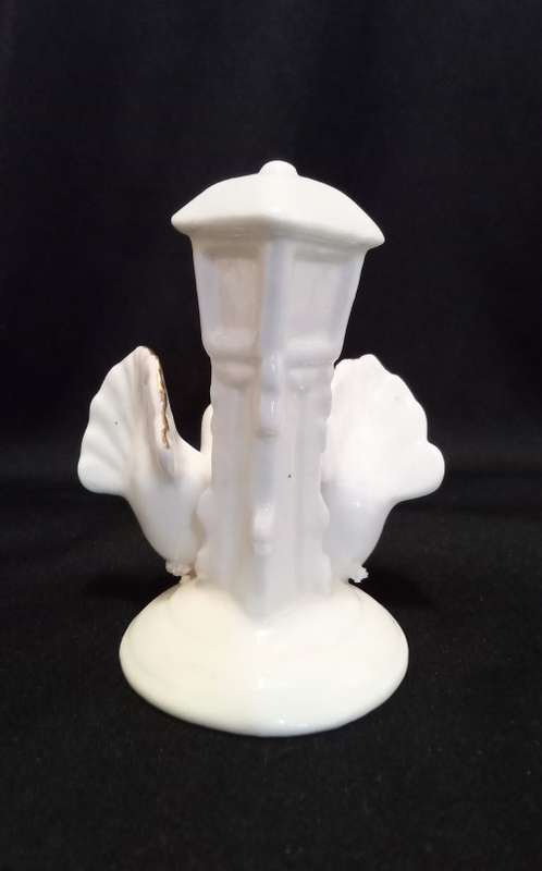 Cute little vintage porcelain figurine with two doves