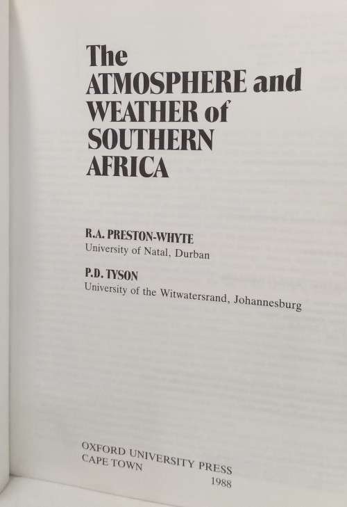 The Atmosphere and Weather of Southern Africa