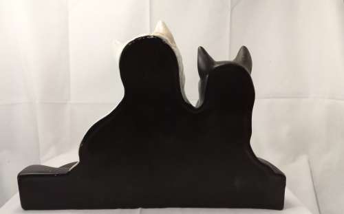 Vintage Black and White Scotch Whisky Dog Figure