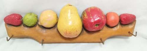 Beautiful Moulded dishcloth hanger with fruit