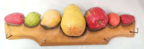 Beautiful Moulded dishcloth hanger with fruit