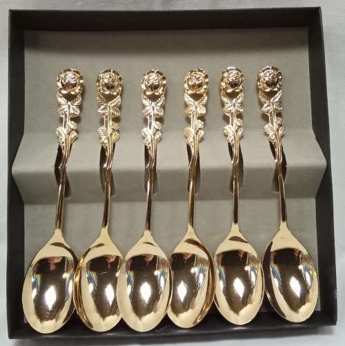 Eetrite 24k gold plated teaspoons in excellent condition