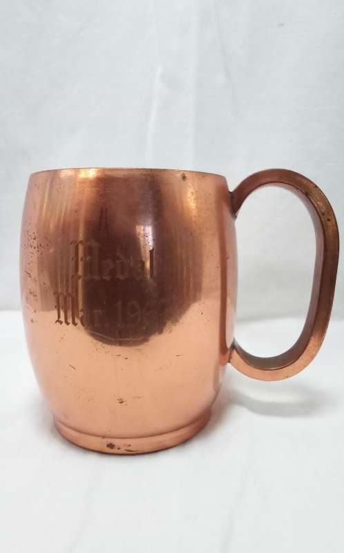 Vintage Copper plated mug