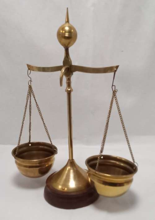 Brass justice scale - display only