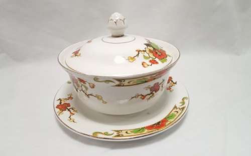 Alfred Meakin `Avalon` footed bowl with lid (Sugar cube bowl?)