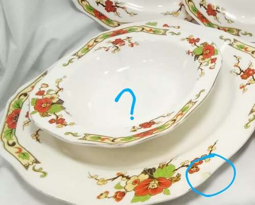 Lot of seven damaged  Alfred Meakin `Avalon`  items