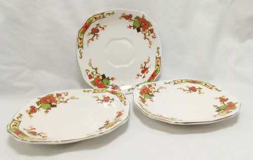 Three Alfred Meakin `Avalon` saucers