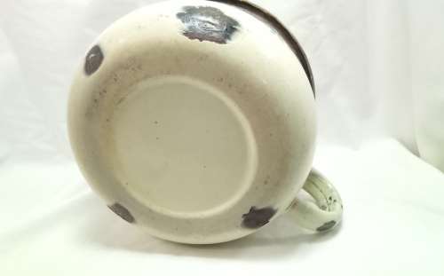 Beautiful Vintage Enamel bathroom set - unusual geometric design