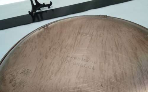 Vintage painted Copper plate 1 - Handmade in Greece
