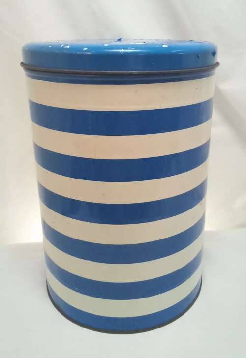 Vintage Blue striped Goodhope tin