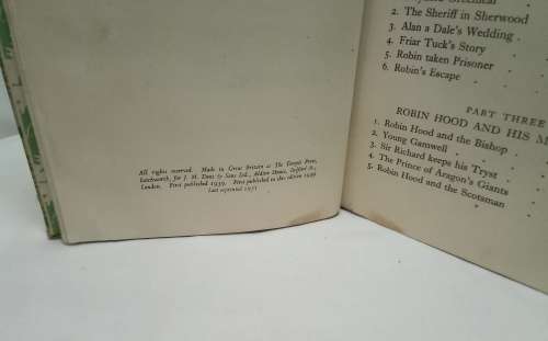 Robin Hood by Carola Oman (Dent & sons 1952)
