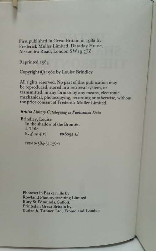 In the shadows of the Brontës by Louise Brindley