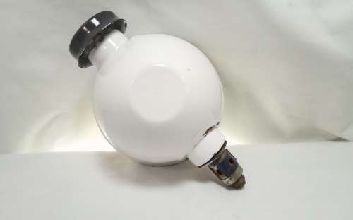 Vintage enamel Fisherman`s lamp light with Pyrex glass lens