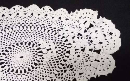 Probably the most exquisitely detailed Vintage crocheted oval doily I have!