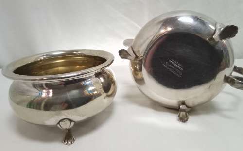Vintage very cute silver plated Milk & Sugar