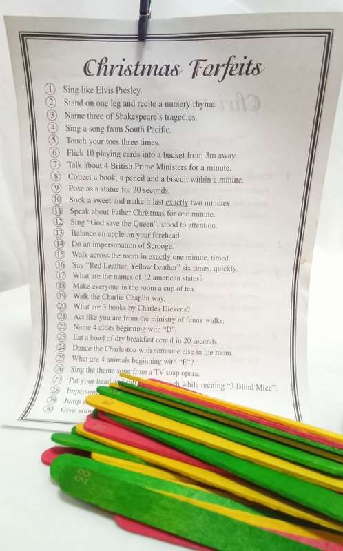 Vintage Christmas Forfeit game