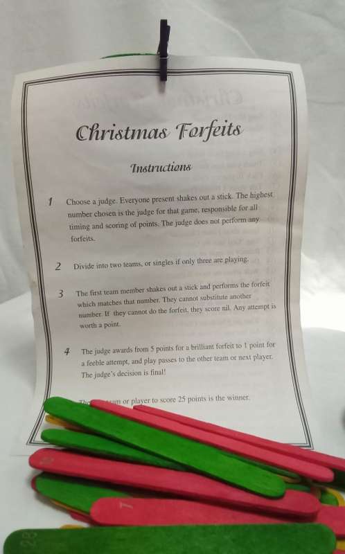 Vintage Christmas Forfeit game