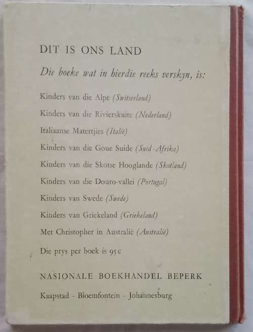 Dit is Ons Land Reeks, No.1-9 Nas Boekhandel 1960 en 1961