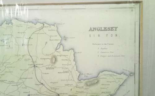 Beautiful Anglesey Ynys Môn Wales antique map