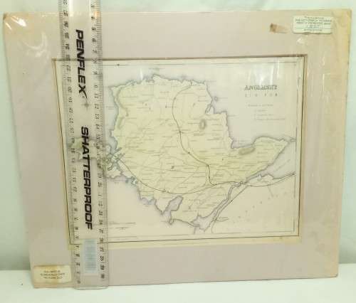 Beautiful Anglesey Ynys Môn Wales antique map