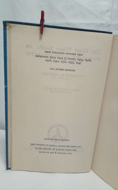 The Great White South by Herbert G Ponting 1947 edition