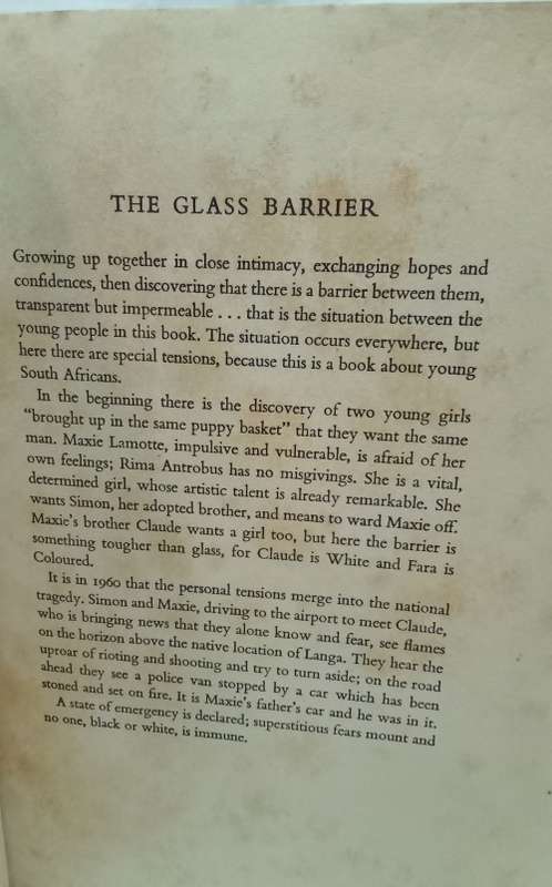 The Glass barrier by Joy Packer 1961