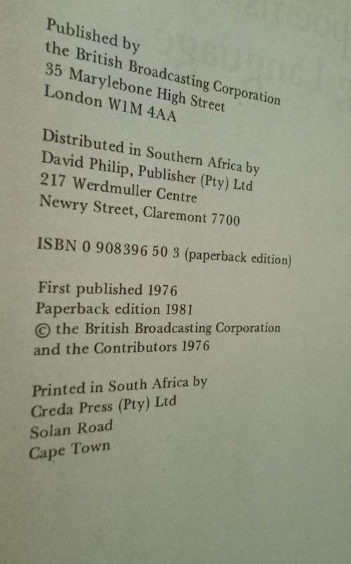My World: Poems From Living Language - Griffiths, Joan 1980