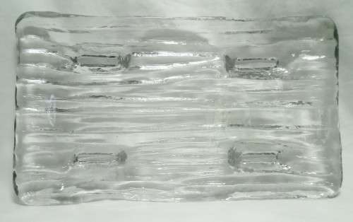 Stunning heavy glass oblong platter