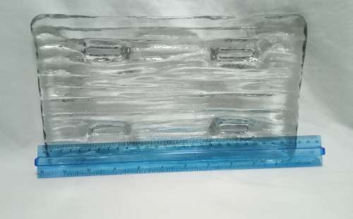 Stunning heavy glass oblong platter