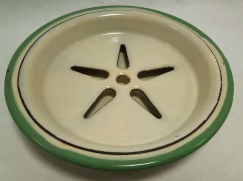 Most unusual vintage Kockums enamel soap dish