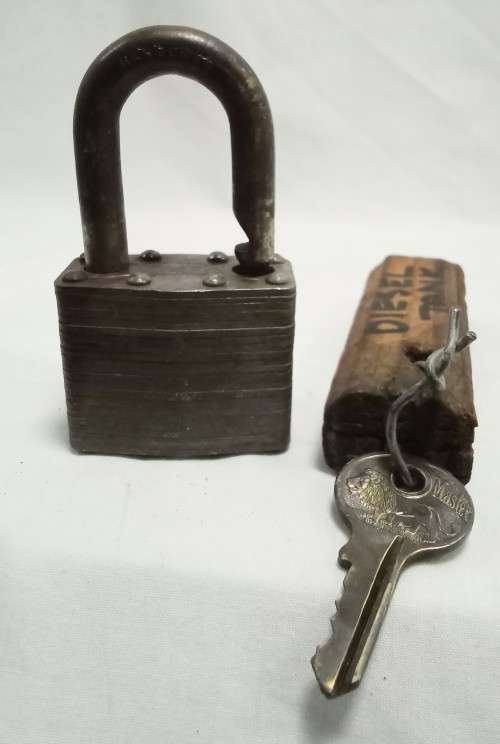 Vintage Padlock -  Master no.1 with (lion) key