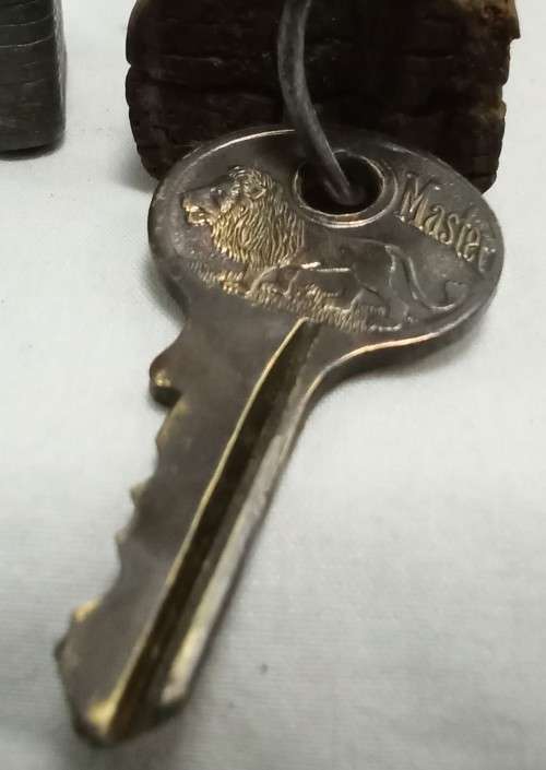 Vintage Padlock -  Master no.1 with (lion) key
