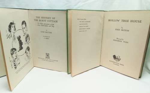 Two classics by Enid Blyton - Hollow tree house (1952) and The mystery of the burnt Cottage (1953)