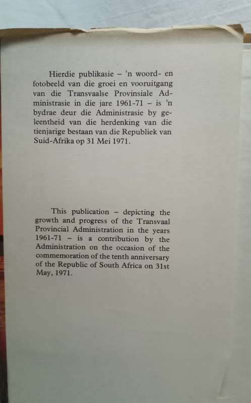 Transvaal 1961-71