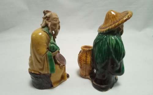 Two lovely small vintage mudmen