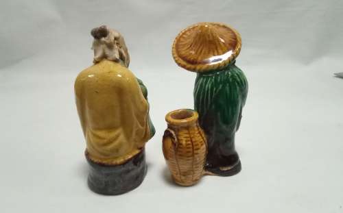 Two lovely small vintage mudmen
