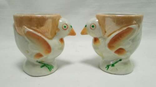 The cutest two vintage egg cups