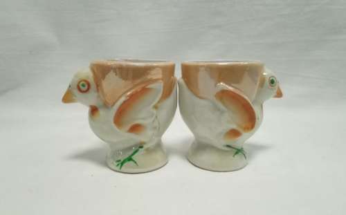The cutest two vintage egg cups